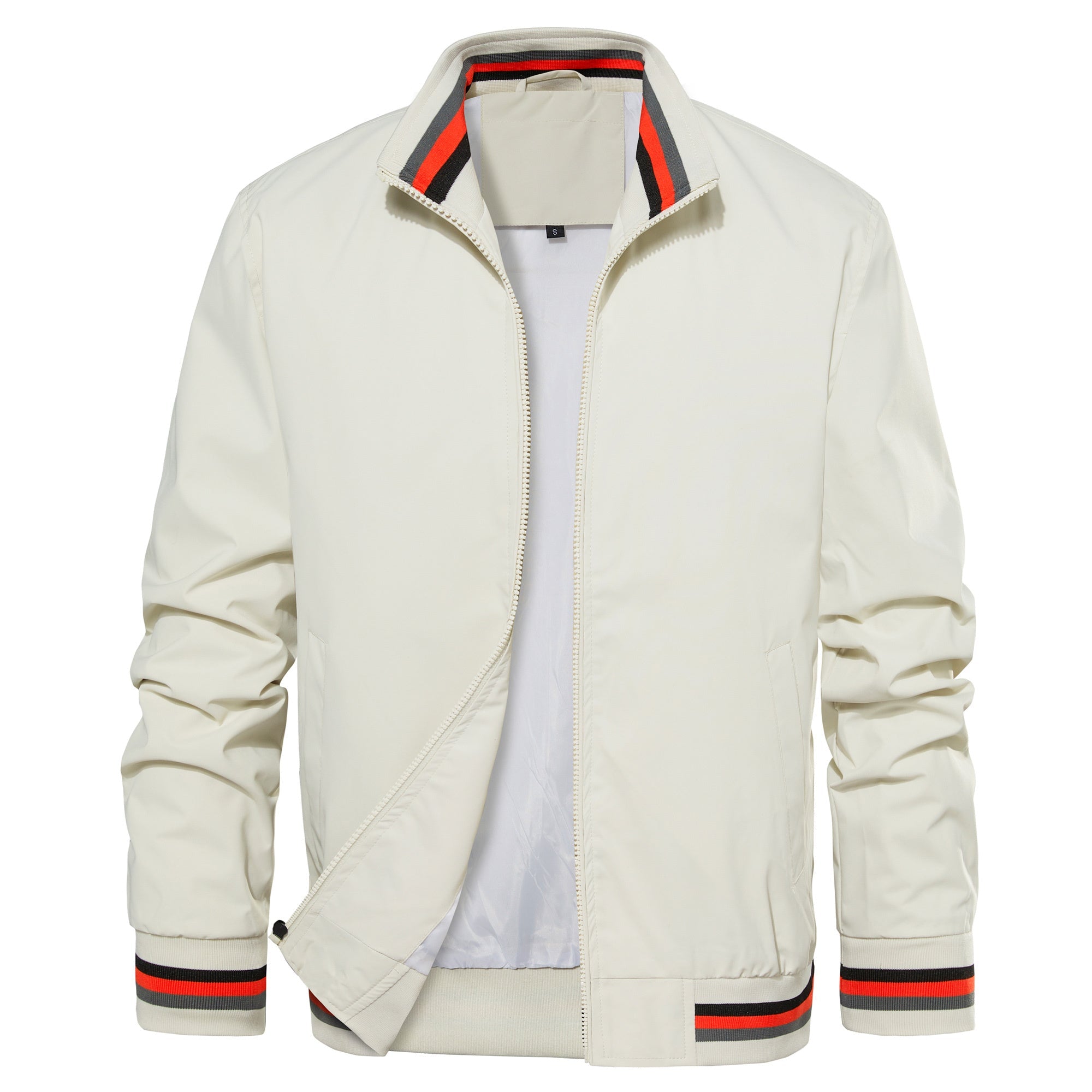 Men's Jacket Lightweight Casual Windbreaker Spring Fall Zip Up Coat