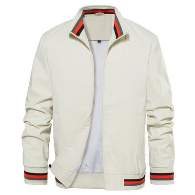Men's Jacket Lightweight Casual Windbreaker Spring Fall Zip Up Coat