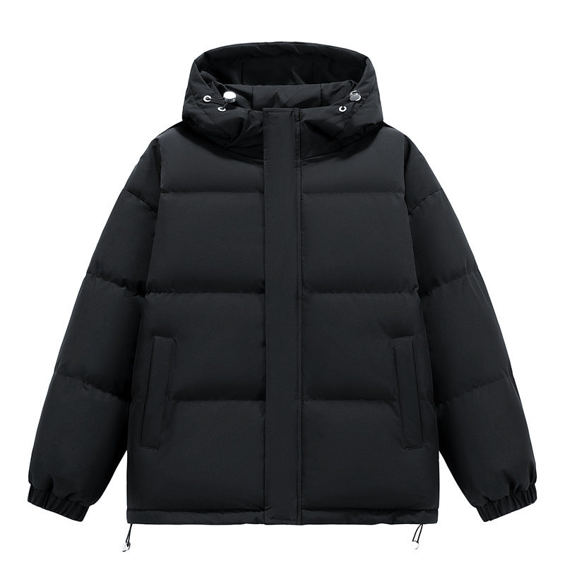 Down Cotton-padded Jacket Men's Loose And Warm Hooded Bread Coat