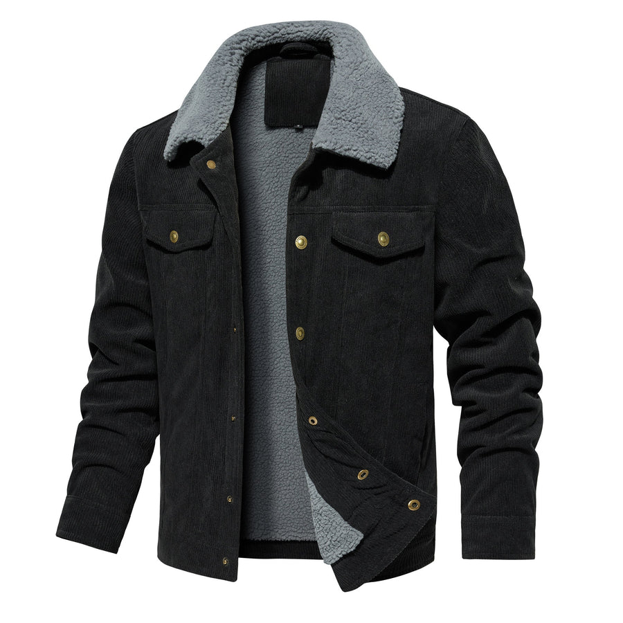 Men's Jacket Winter Sherpa Lined Warm Thick Trucker Cargo Coat