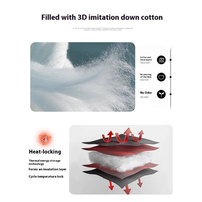 Down Cotton-padded Jacket Men's Loose And Warm Hooded Bread Coat