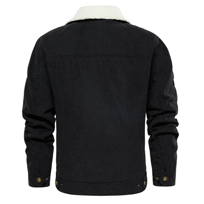 Men's Jacket Winter Sherpa Lined Warm Thick Trucker Cargo Coat