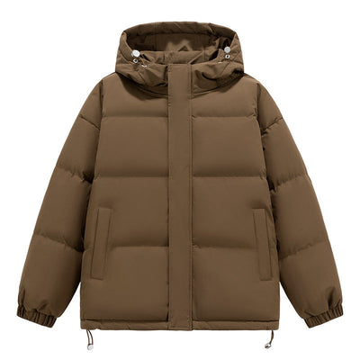 Down Cotton-padded Jacket Men's Loose And Warm Hooded Bread Coat