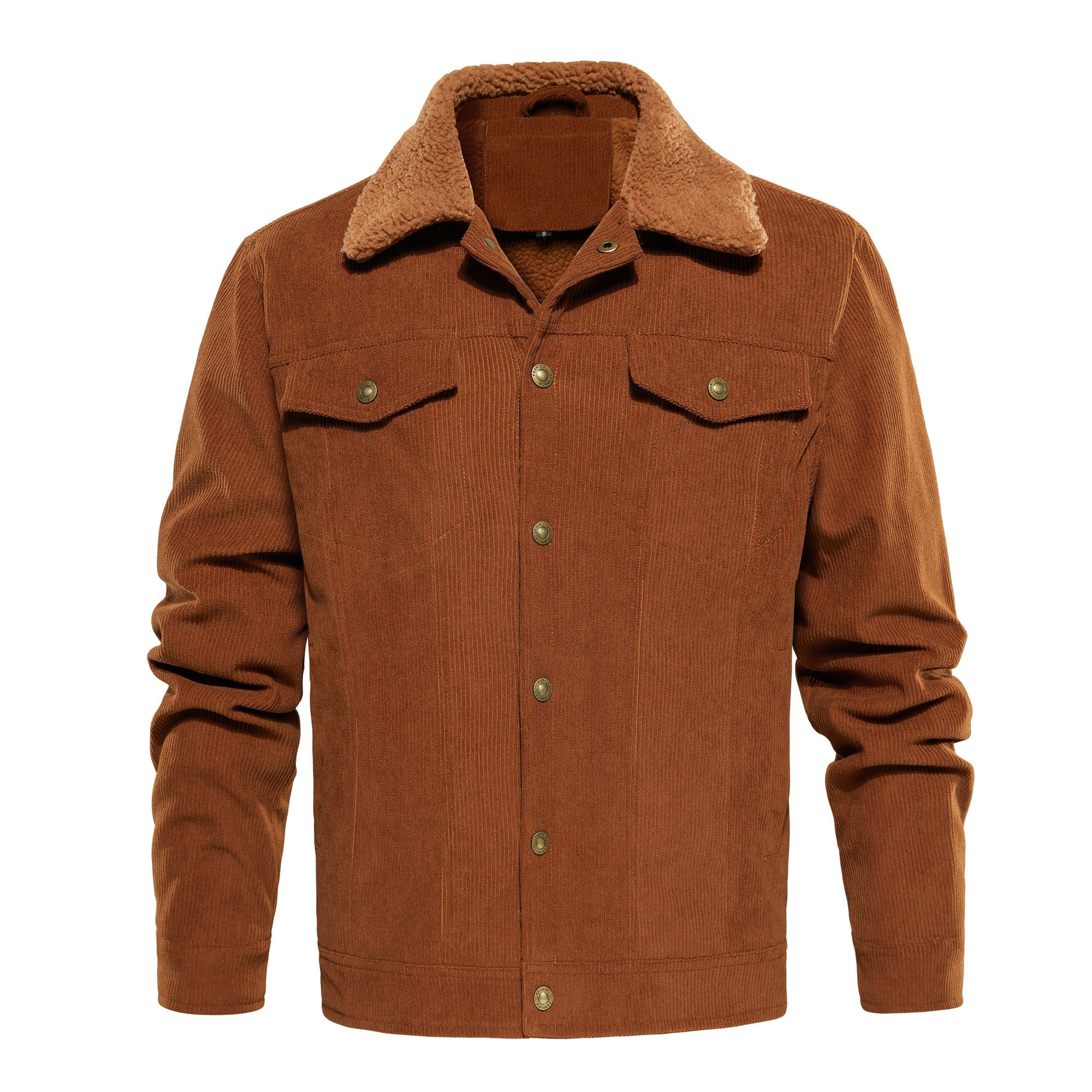 Men's Jacket Winter Sherpa Lined Warm Thick Trucker Cargo Coat