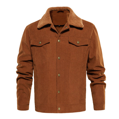 Men's Jacket Winter Sherpa Lined Warm Thick Trucker Cargo Coat