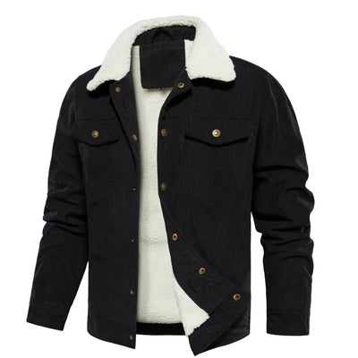 Men's Jacket Winter Sherpa Lined Warm Thick Trucker Cargo Coat